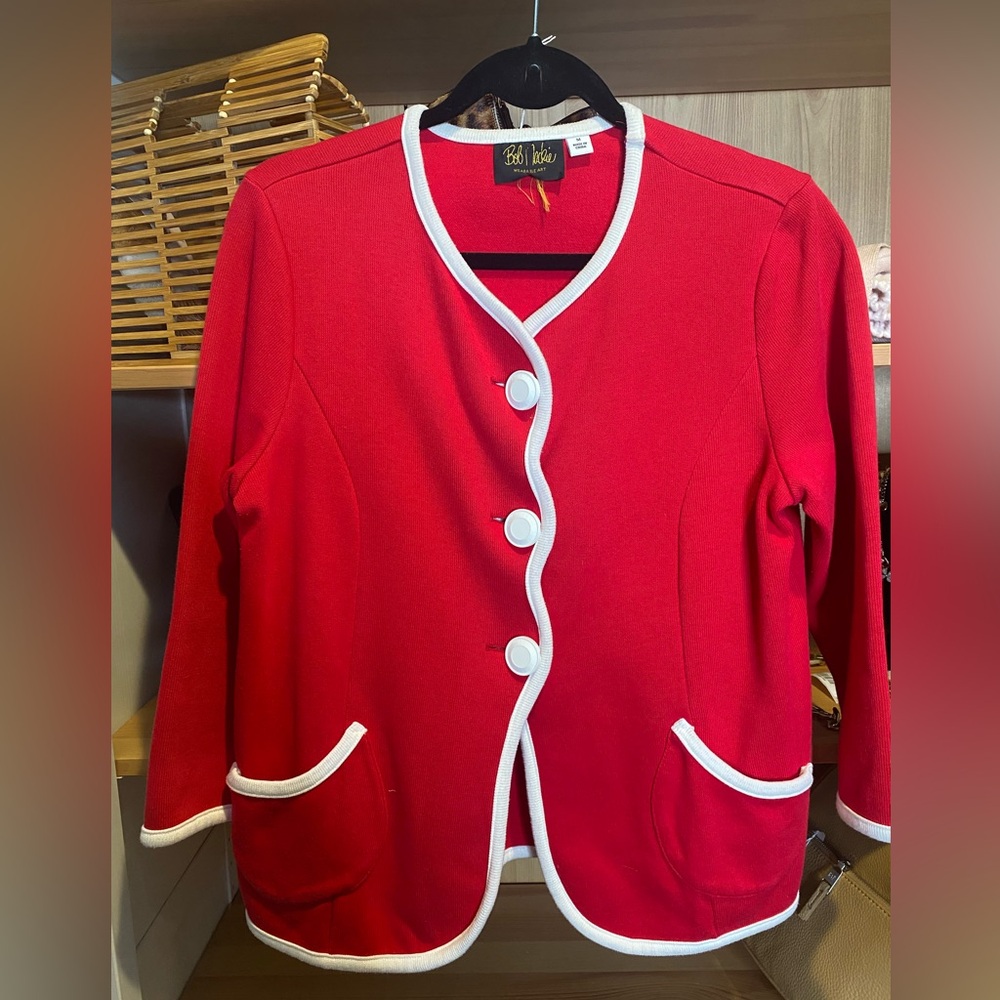 Bob Mackie Vintage Red Cardigan